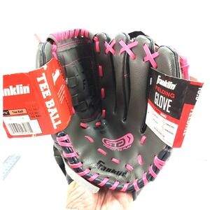 Franklin Fielding Glove 10.5 inch CFS Tee Ball Gray and Pink Glove New with Tags
